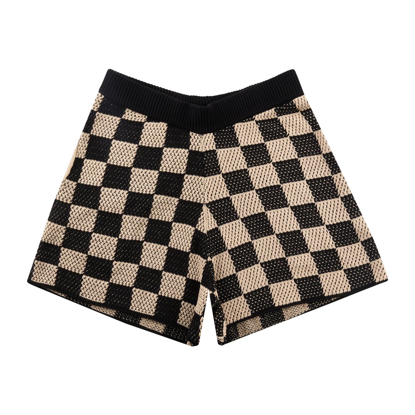 Checkered Crotchet Shorts
