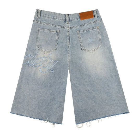 VS Reconstructed Denim Shorts (Indigo Light Wash)