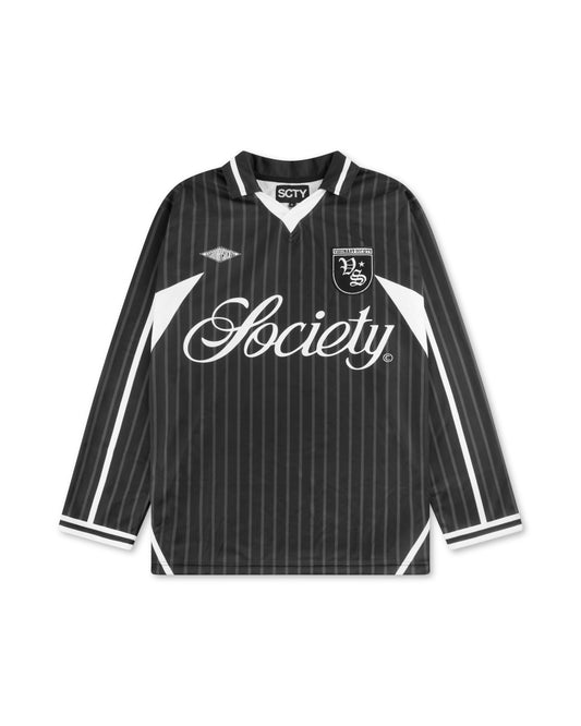 Society shadow stripe soccer top (black)