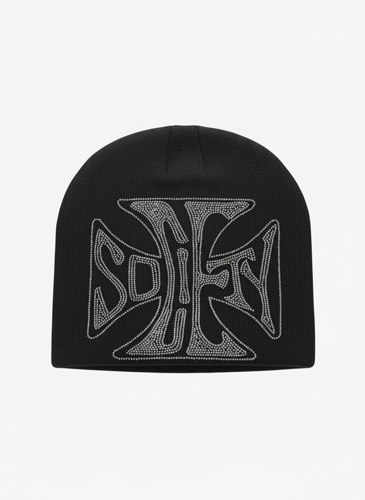 Black society logo beanie